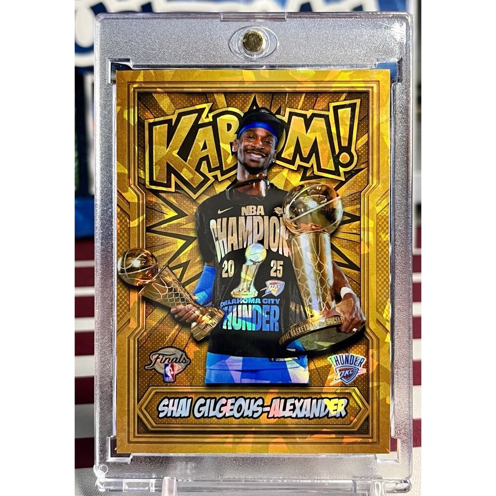 Shai Gilgeous-Alexander Finals Cracked Ice Holo Card OKC 2025 SP Fan Art